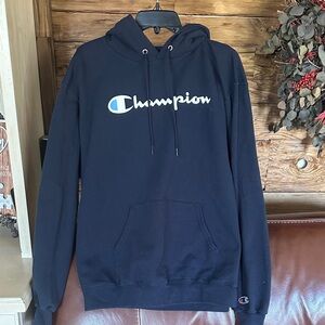 Champion Men's Navy Hoodie Sweater